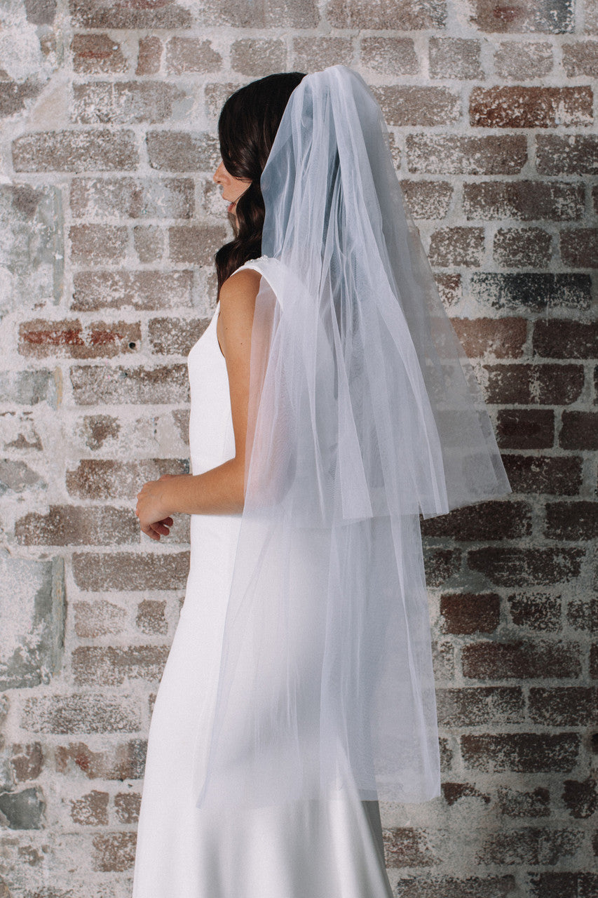 Isabella Multi Layer Tulle Wedding Veil - white
