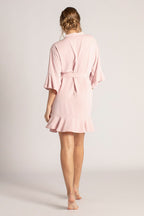 Jasmine Ruffle Bridesmaid Robe in Light Rose Pink