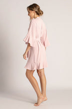 Jasmine Ruffle Bridesmaid Robe in Light Rose Pink