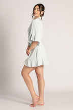 Jasmine Ruffle Bridesmaid Robe in Powder Blue