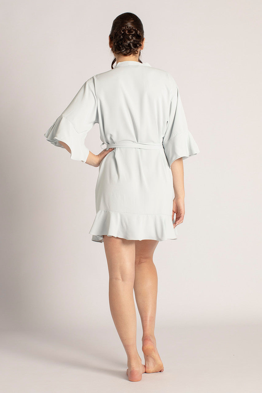 Jasmine Ruffle Bridesmaid Robe in Powder Blue