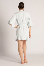 Jasmine Ruffle Bridesmaid Robe in Powder Blue