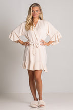 Jasmine Ruffle Bridesmaid Robe in Champagne