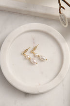 Jenna Gold Pearl Earrings