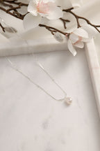 Kara Silver Pearl Necklace