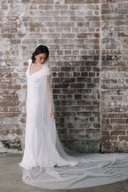 Kristine Single Layer Tulle Wedding Veil - Ivory