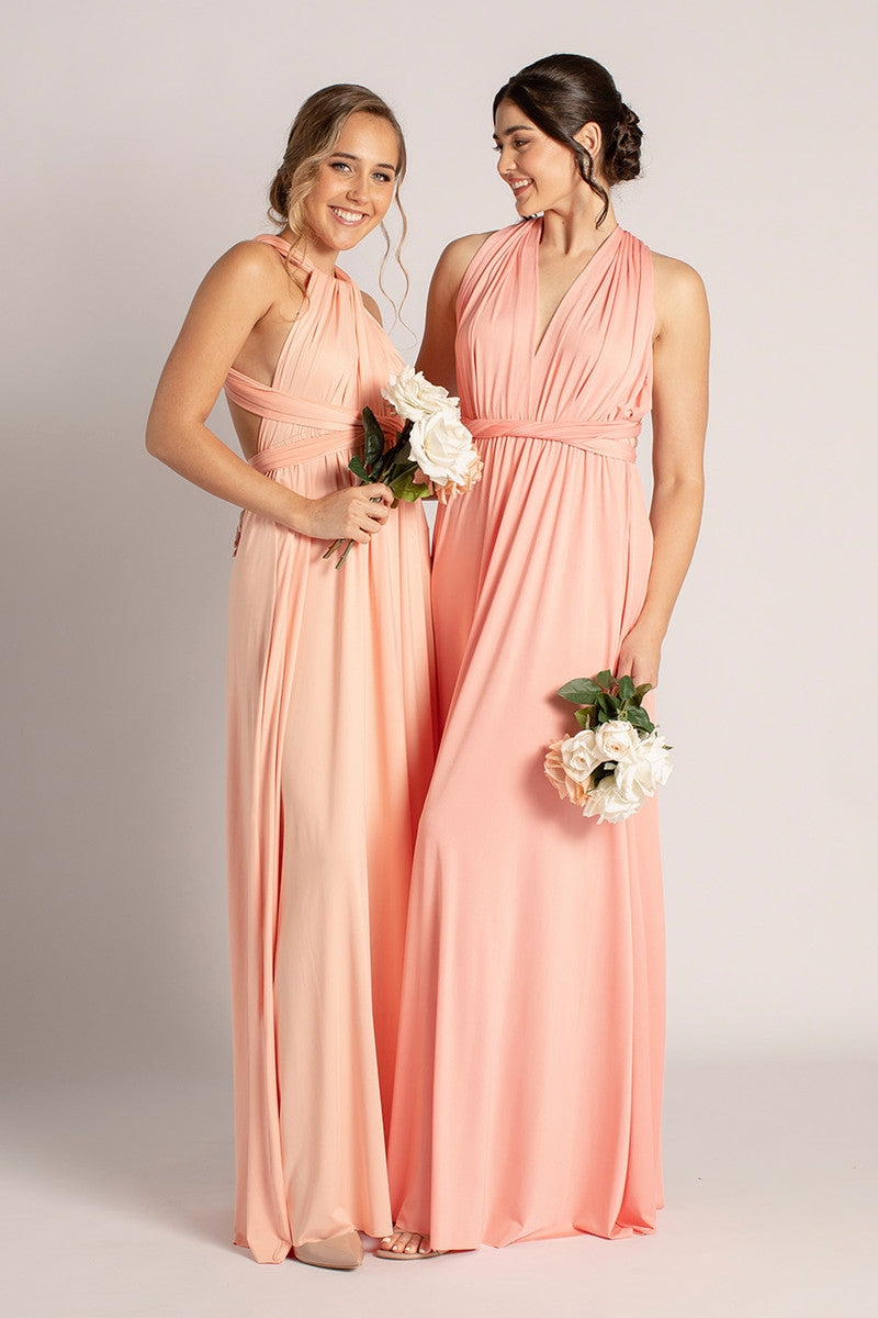 Classic Multiway Infinity Dress in Light Coral Pink
