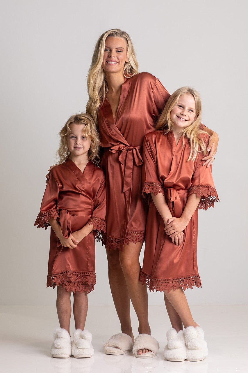 Lily Lace Bridesmaid Robe - Junior