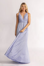 Luxe Satin A-line Infinity Dress in Lavender
