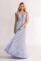 Luxe Satin A-line Multiway Infinity Dress in Lavender