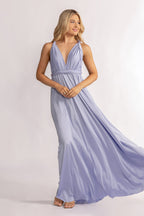 Luxe Satin A-line Multiway Infinity Dress in Lavender