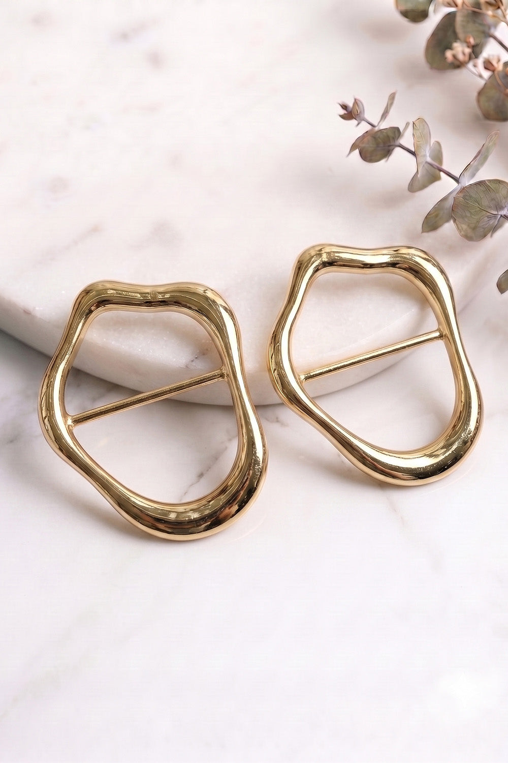 Lyra Gold Buckle - Pair