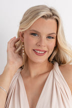 Mira Gold Pearl Earrings