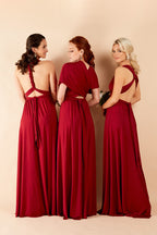Classic Multiway Infinity Dress in Burgundy