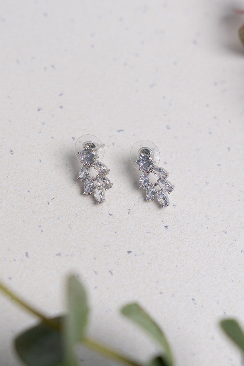 Mylah Silver CZ Earrings