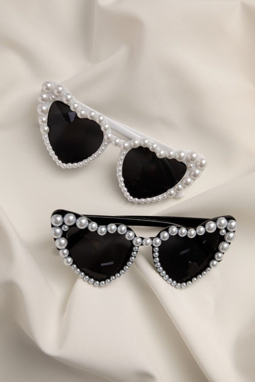 Pearl Heart Bridal Sunglasses