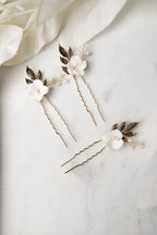 Talia Rose Gold Bridal Hair Pins