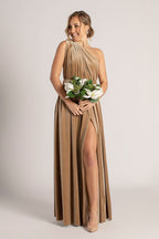 Velvet Multiway Infinity Dress in Champagne