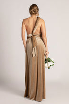 Velvet Multiway Infinity Dress in Champagne