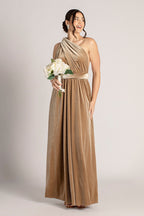 Velvet Multiway Infinity Dress in Champagne