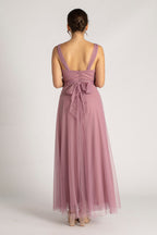 Bailey Tulle Bridesmaid Dress in Plum