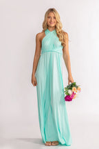 Aqua Blue Classic Infinity Multiway Dress for formal and bridesmaids dresses