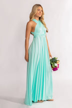Aqua Blue Classic Infinity Multiway Dress for formal and bridesmaids dresses