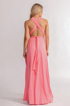 Flamingo Pink Classic Infinity Multiway Dress for formal and bridesmaids dresses