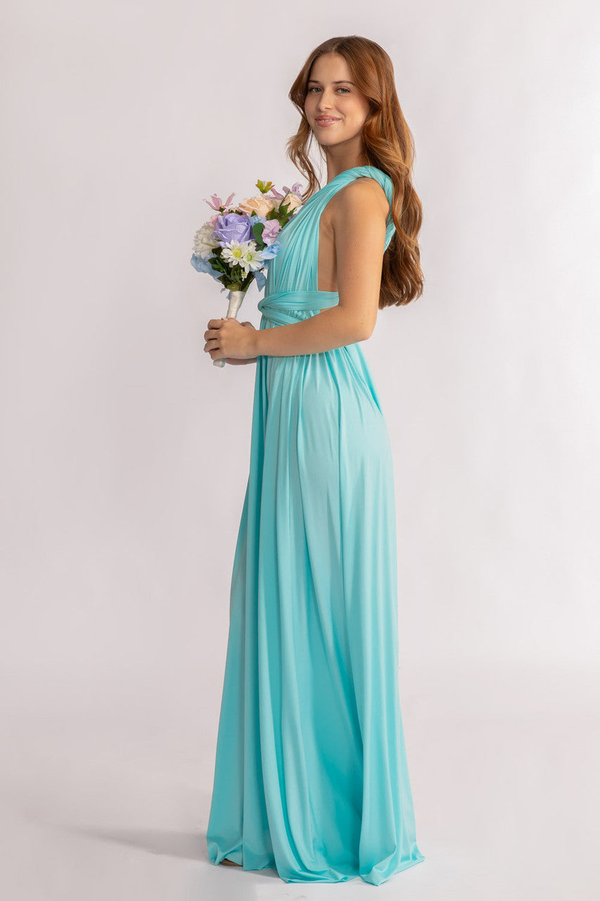 Sky Blue Classic Infinity Multiway Dress for formal and bridesmaids dresses