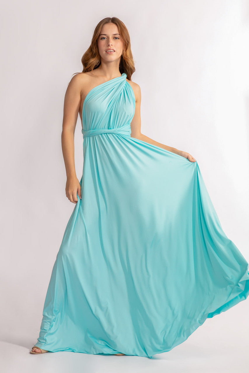 Sky Blue Classic Infinity Multiway Dress for formal and bridesmaids dresses