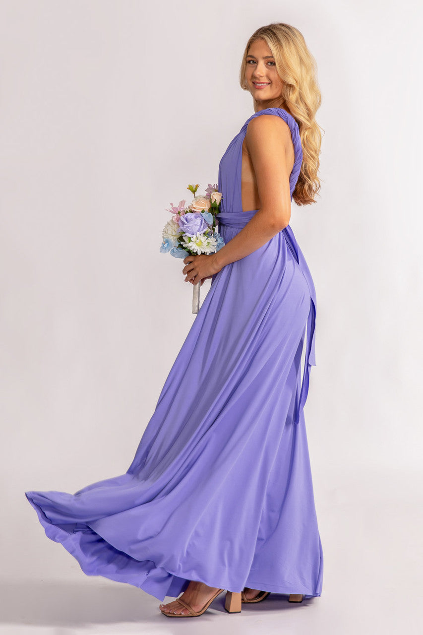 purple infinity bridesmaid dress Henkaa Plum Purple Convertible Bridesmaid Dresses