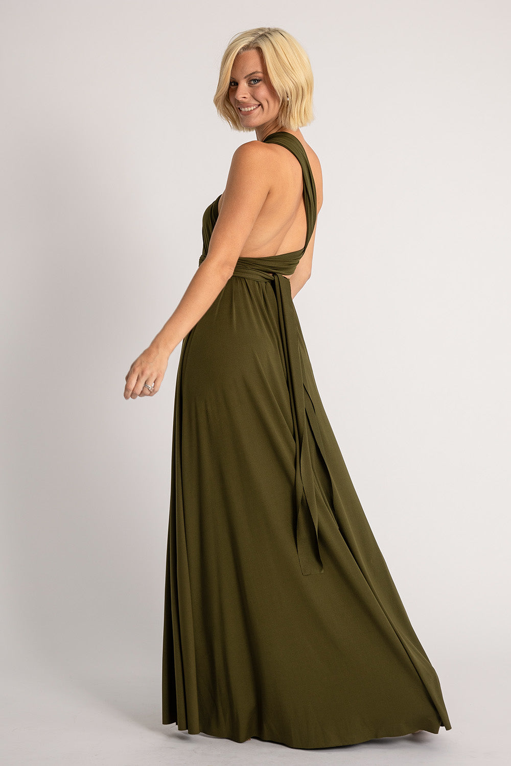 Classic Multiway Infinity Dress in Army Green