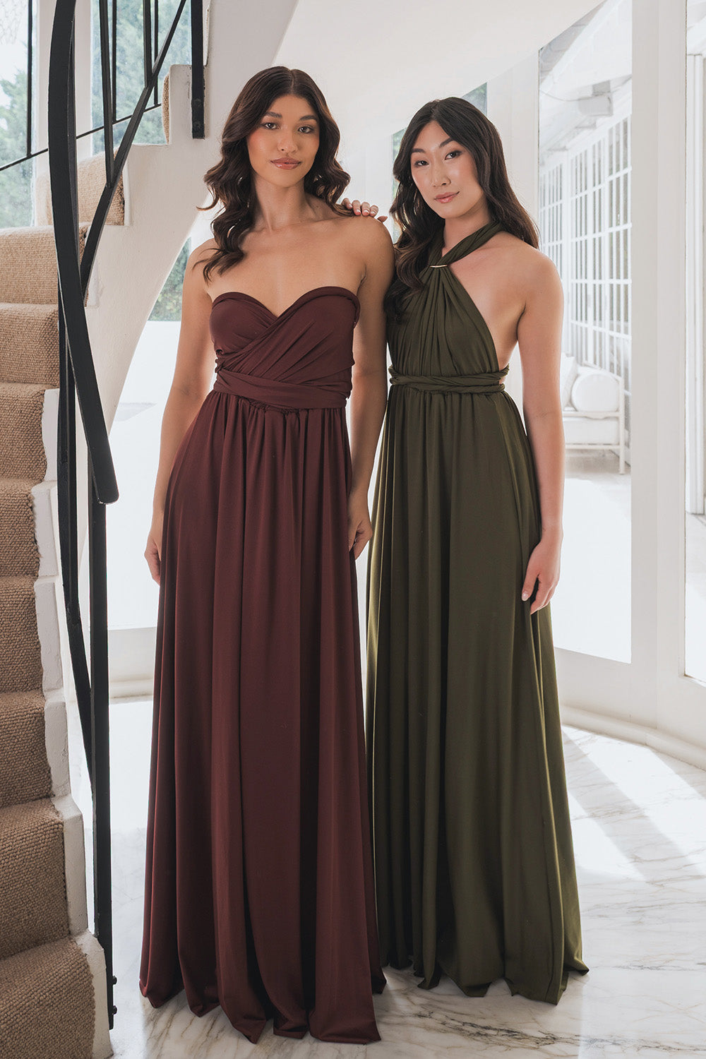 Classic Multiway Infinity Dress in Maroon