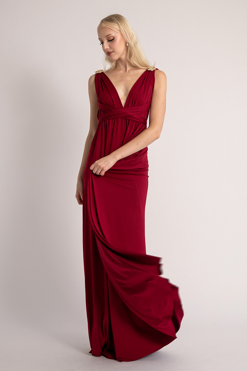 Classic Multiway Infinity Dress in Burgundy