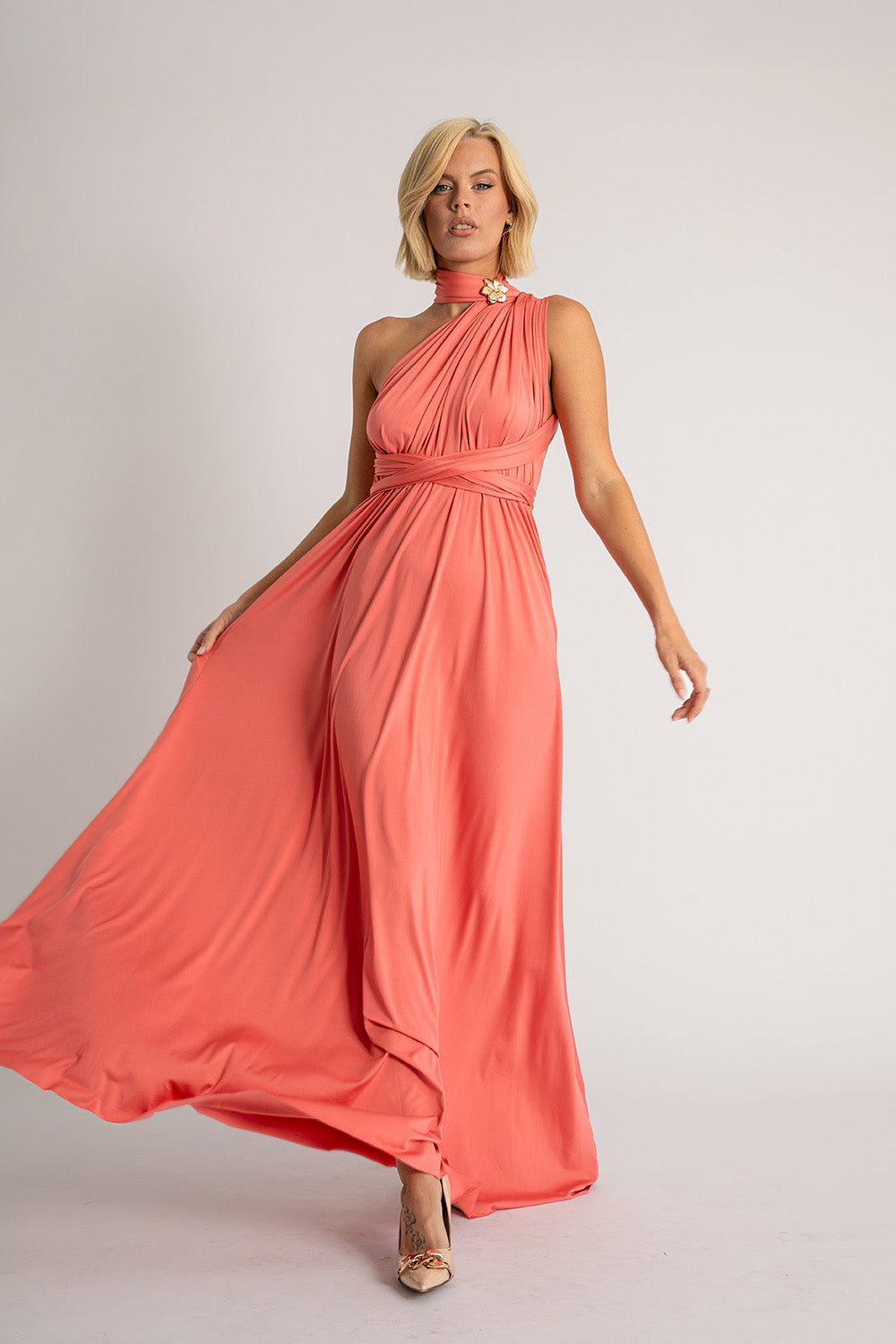 Classic Multiway Infinity Dress in Guava