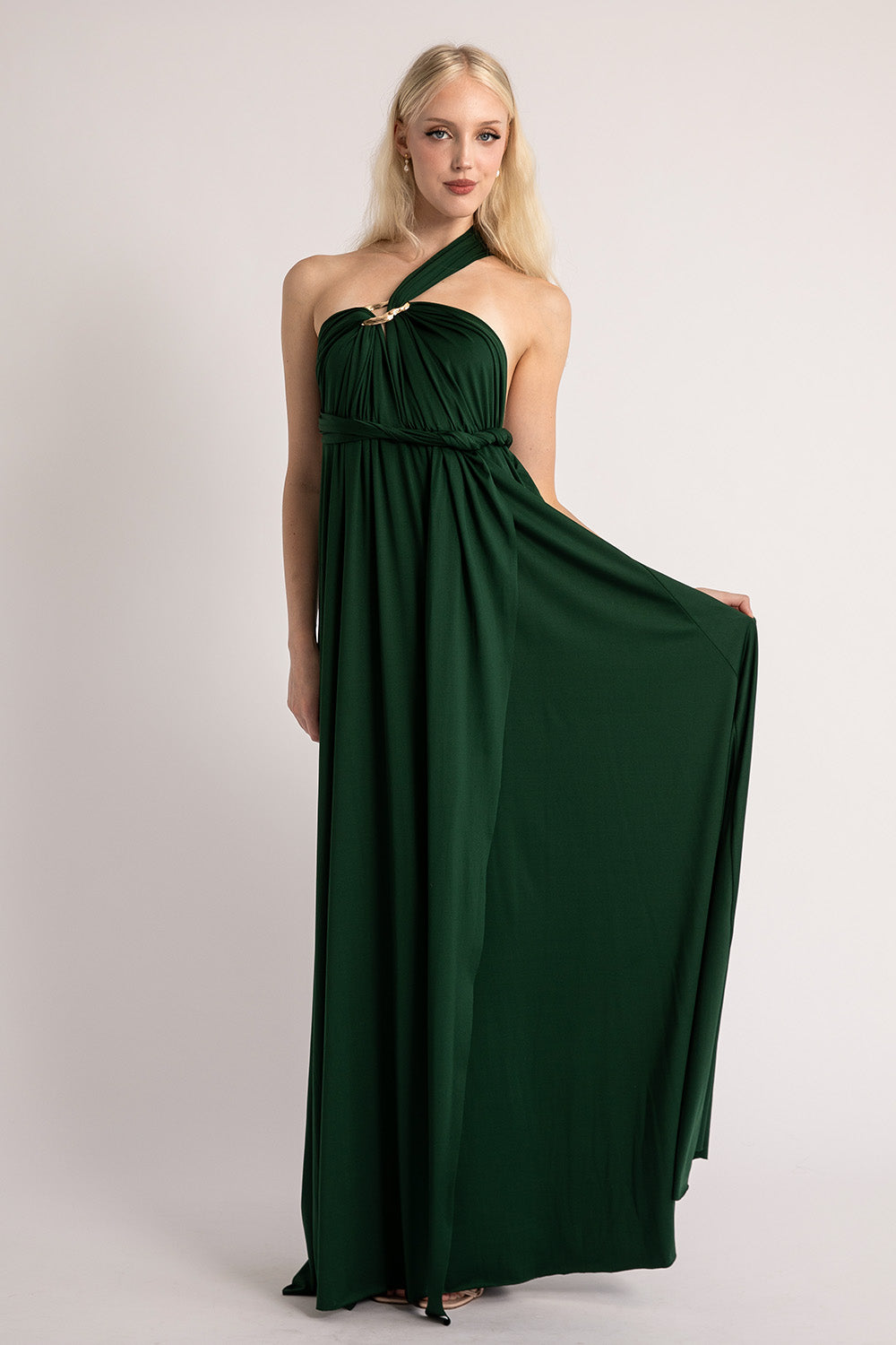 Classic Multiway Infinity Dress in Hunter Green