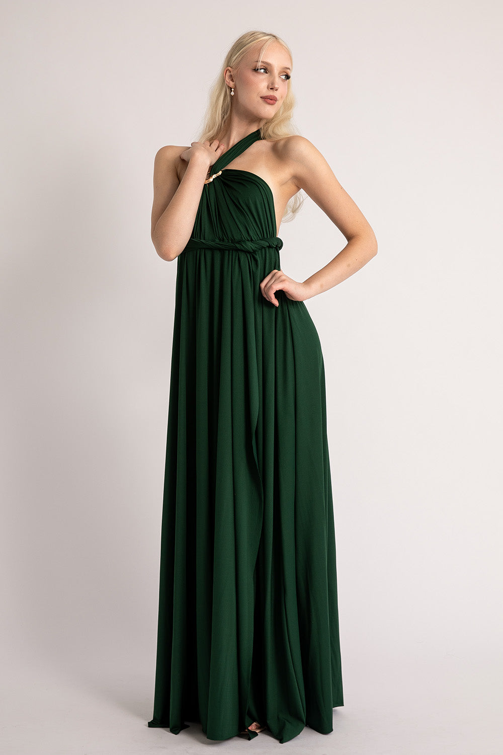 Classic Multiway Infinity Dress in Hunter Green