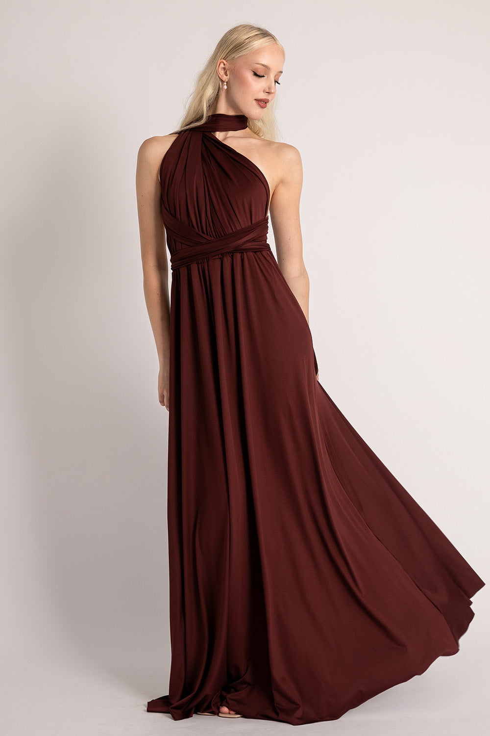 Classic Infinity Dress in Maroon | Multiway | Model Chic Classic Infinity Dress in Maroon | Multiway | Model Chic