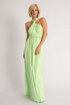 Classic Multiway Infinity Dress in Pastel Lime Green