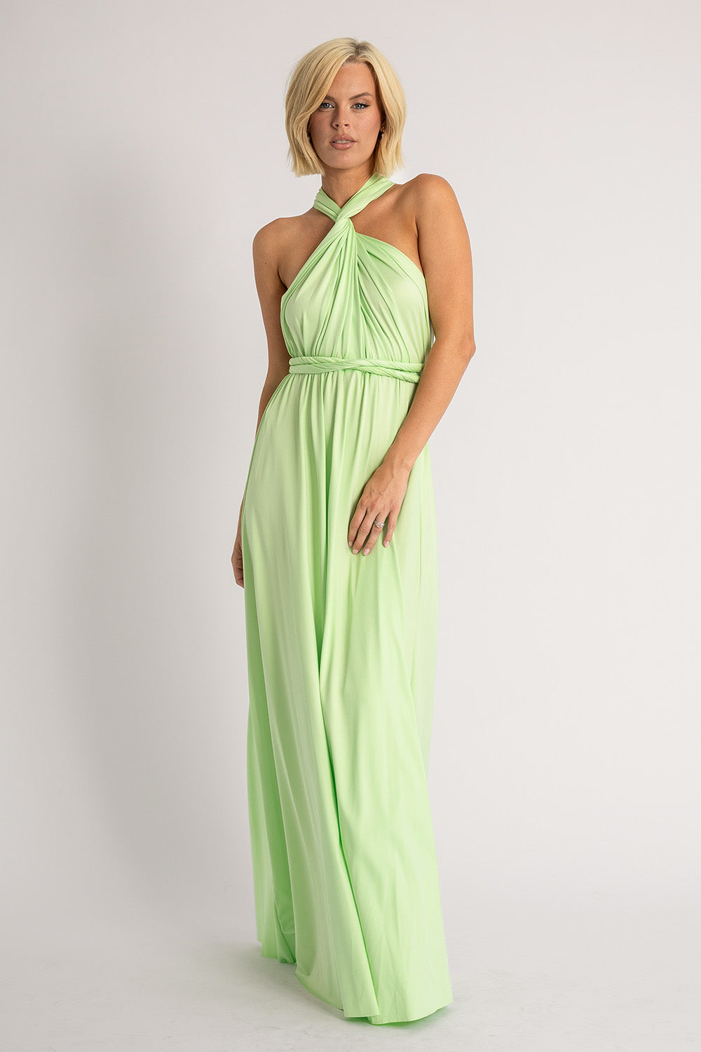 Classic Multiway Infinity Dress in Pastel Lime Green