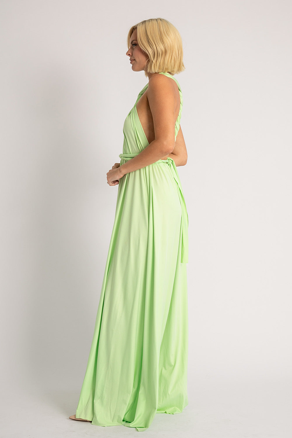 Classic Multiway Infinity Dress in Pastel Lime Green