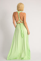 Classic Multiway Infinity Dress in Pastel Lime Green