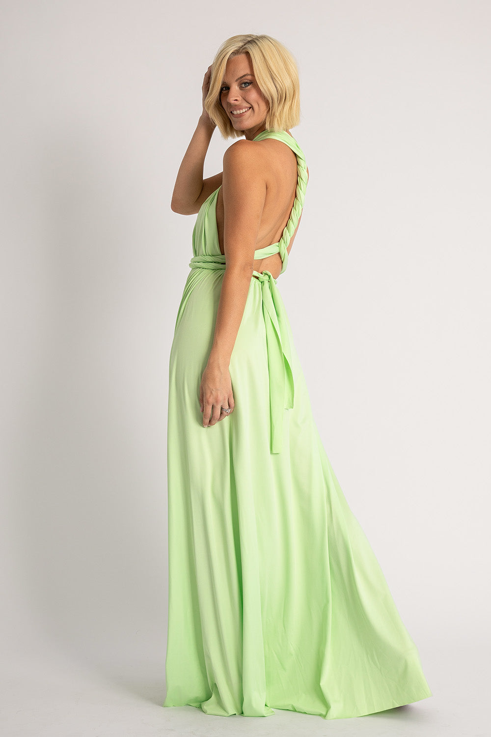 Classic Multiway Infinity Dress in Pastel Lime Green