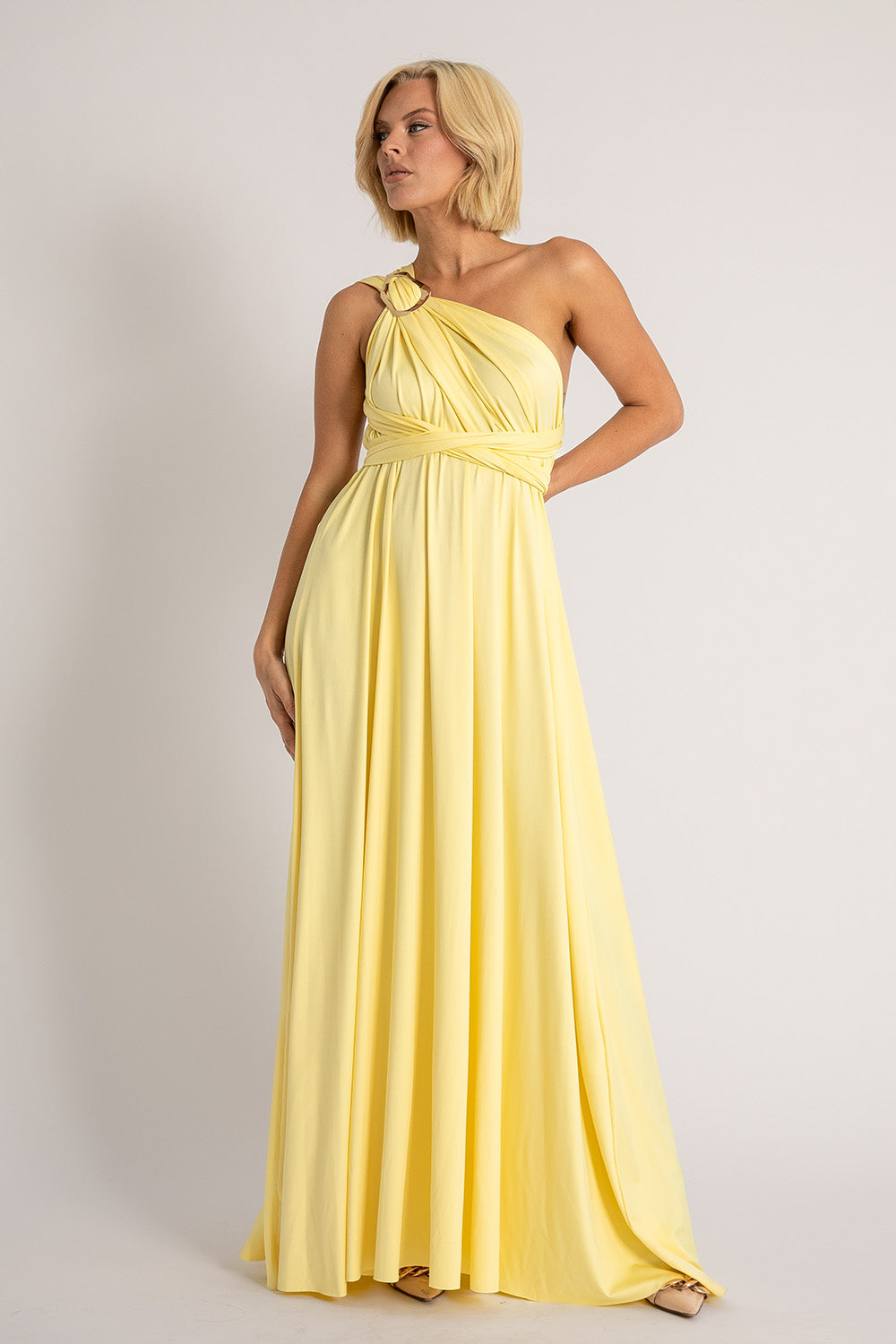 Classic Multiway Infinity Dress in Pastel Yellow