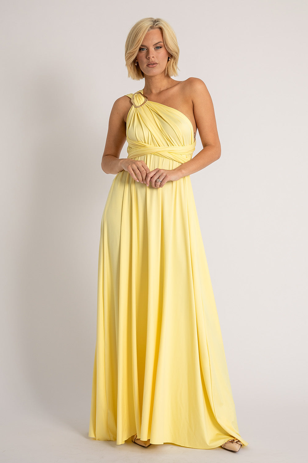Classic Multiway Infinity Dress in Pastel Yellow