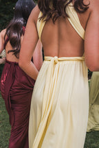 Classic Multiway Infinity Dress in Pastel Yellow