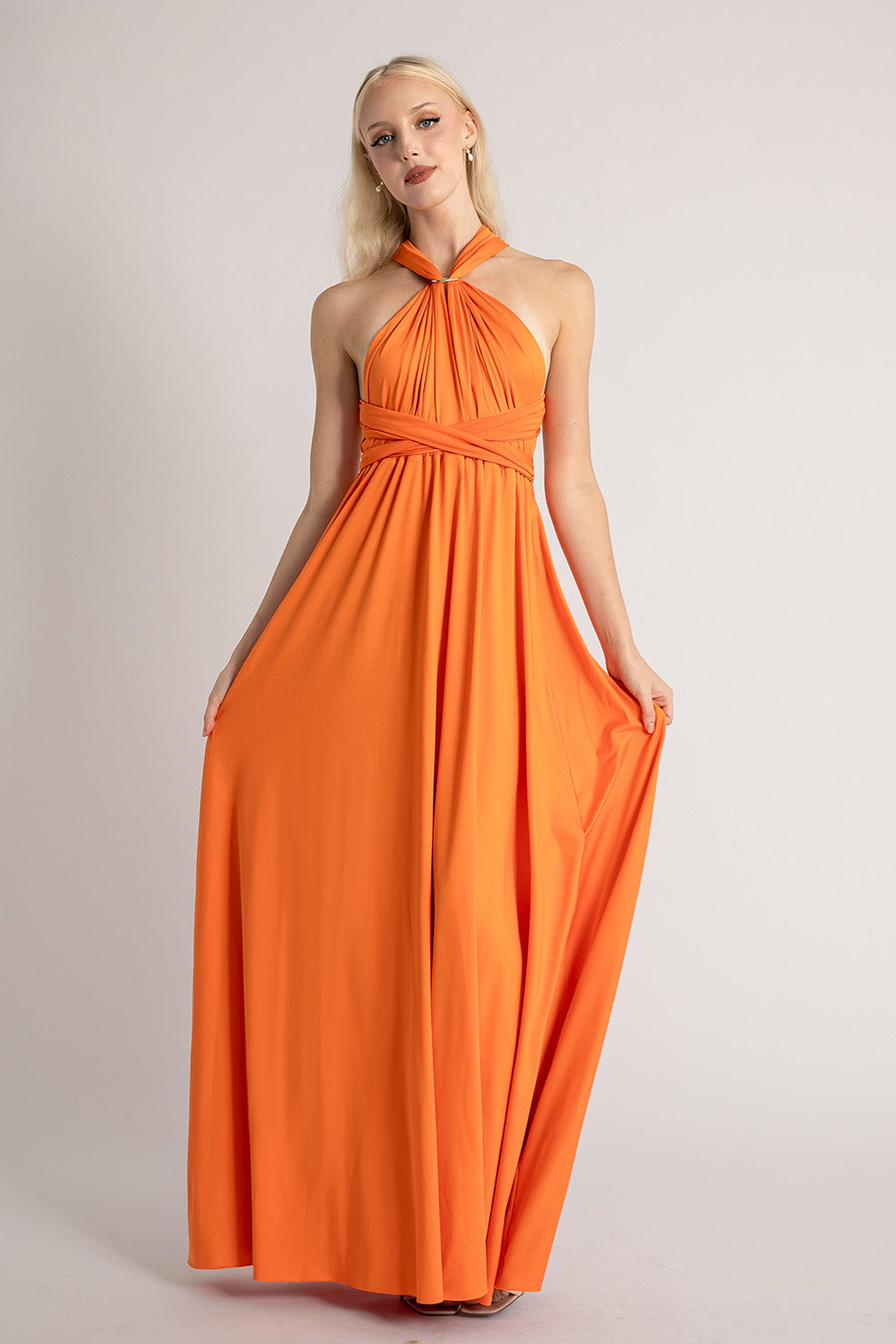 Classic Multiway Infinity Dress in Tangerine