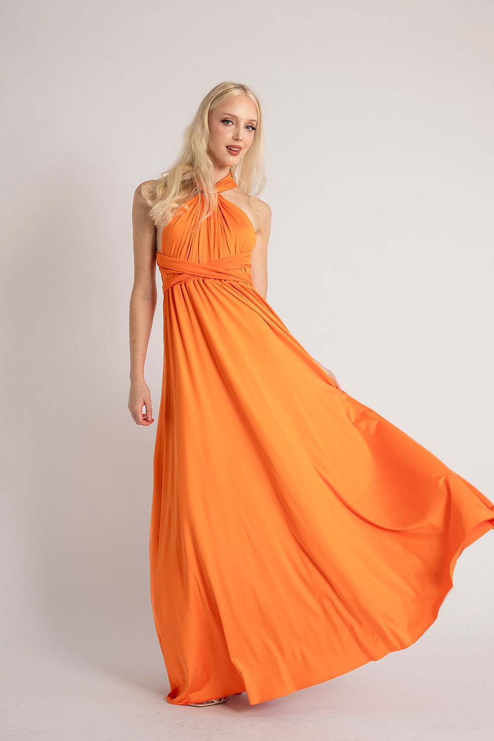 Classic Multiway Infinity Dress in Tangerine