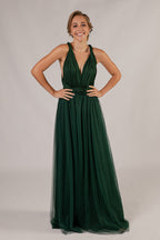 Tulle Overlay Skirt For Classic Multiway Dress in Hunter