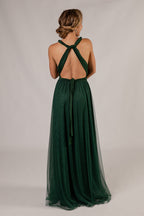 Tulle Overlay Skirt For Classic Multiway Dress in Hunter